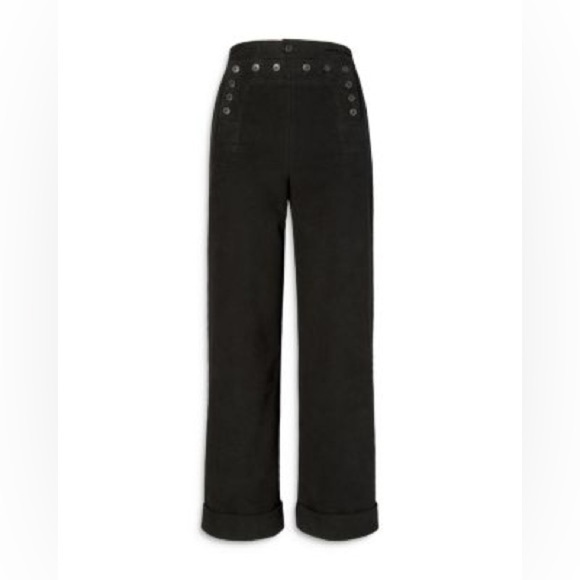Tory Burch Moleskin Wide Leg Sailor Pants - Picture 3 of 10